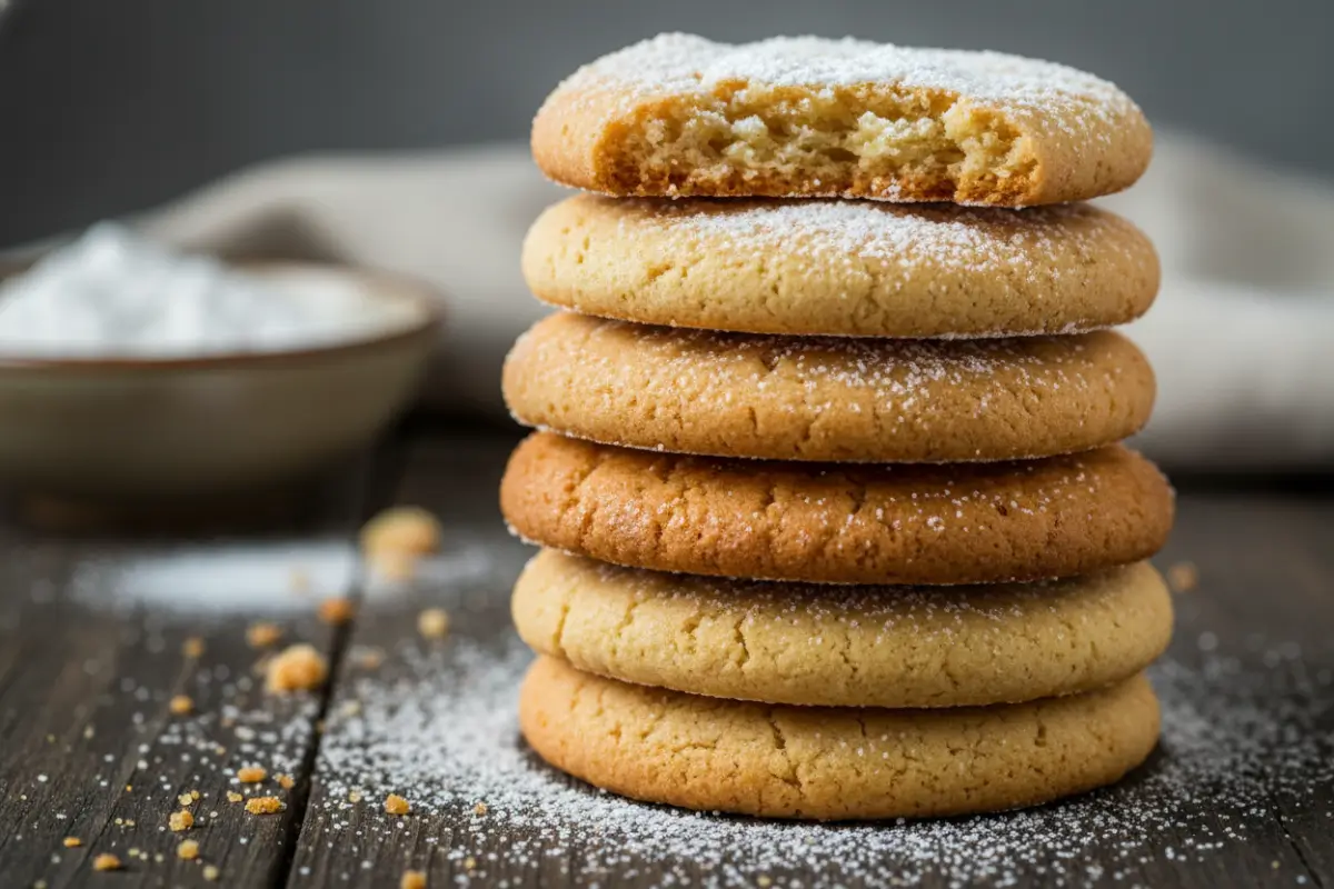 Christmas Ooey Gooey Butter Cookies Recipe 2 Gooey butter cookies dusted with powdered sugar