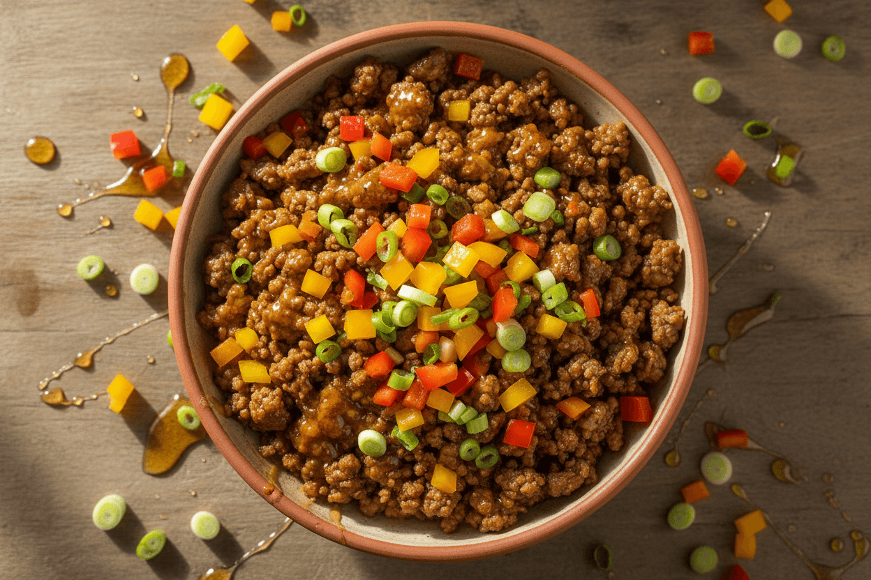 Ground Beef Hot Honey Bowl (Husband’s Favorite)