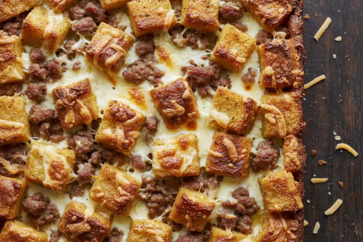 Christmas Breakfast Casserole You Can Make Ahead 2 Hearty breakfast casserole with bread, cheese, and sausage