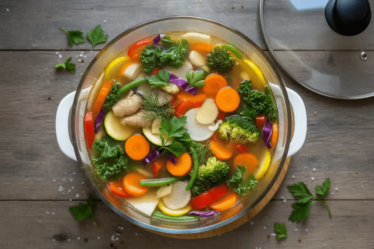 35-Minute Healing Vegetable Detox Soup (Slow Cooker Magic) 2 slow cooker vegetable detox soup 2
