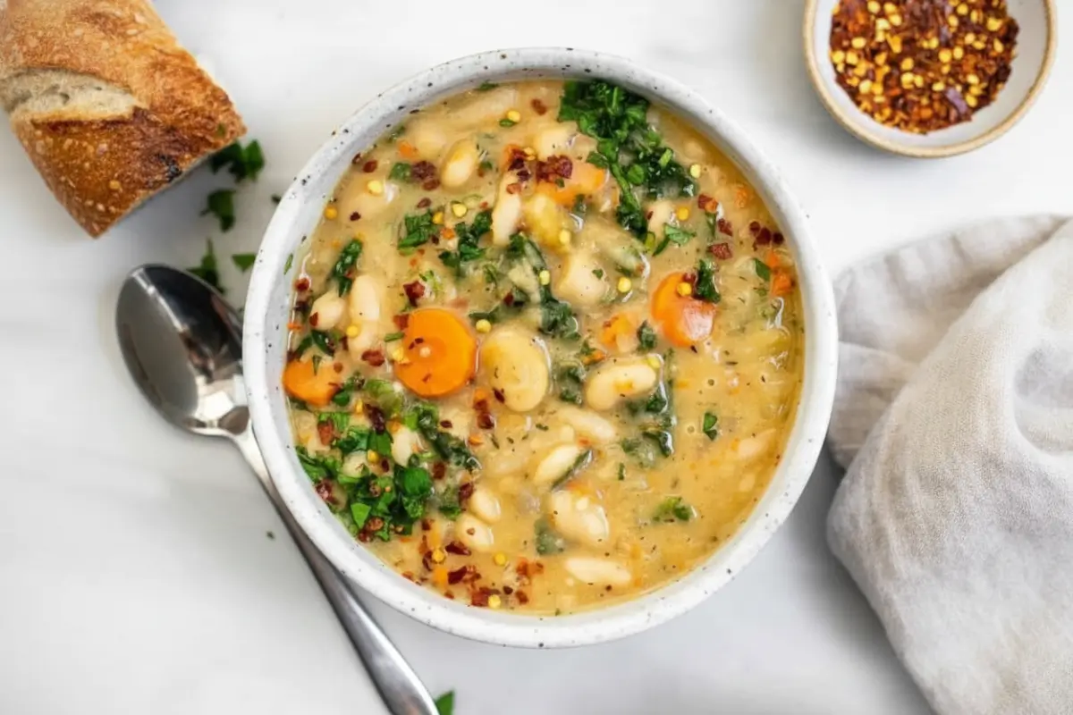 Best Tuscan White Bean Soup - Easy (50-Min) 2 Best Tuscan White Bean Soup