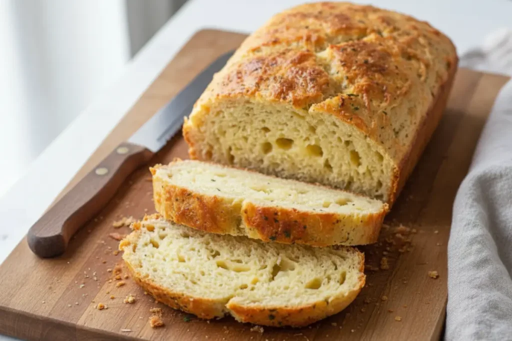 Crusty No Knead Cheese Bread