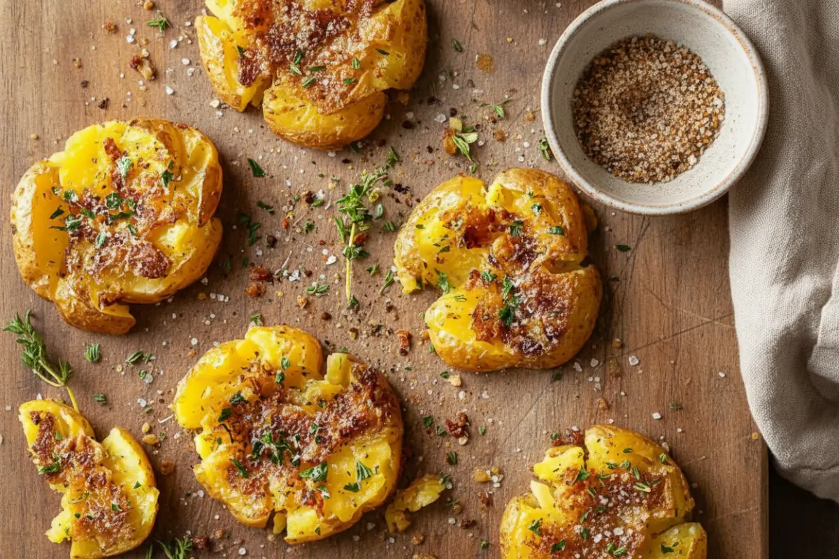 Easy Kids Crispy Smashed Potatoes Recipe (22 Min) 2 Kids Crispy Smashed Potatoes Recipe