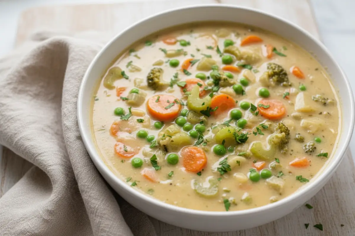 Easy One Pot Creamy Vegetable Soup (45-Min) 2 One Pot Creamy Vegetable Soup (My Secret Trick)