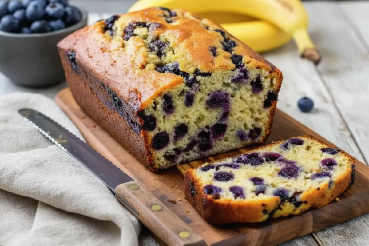 Easy Viral Banana Blueberry Bread (35-Min) 2 Viral easy banana blueberry bread