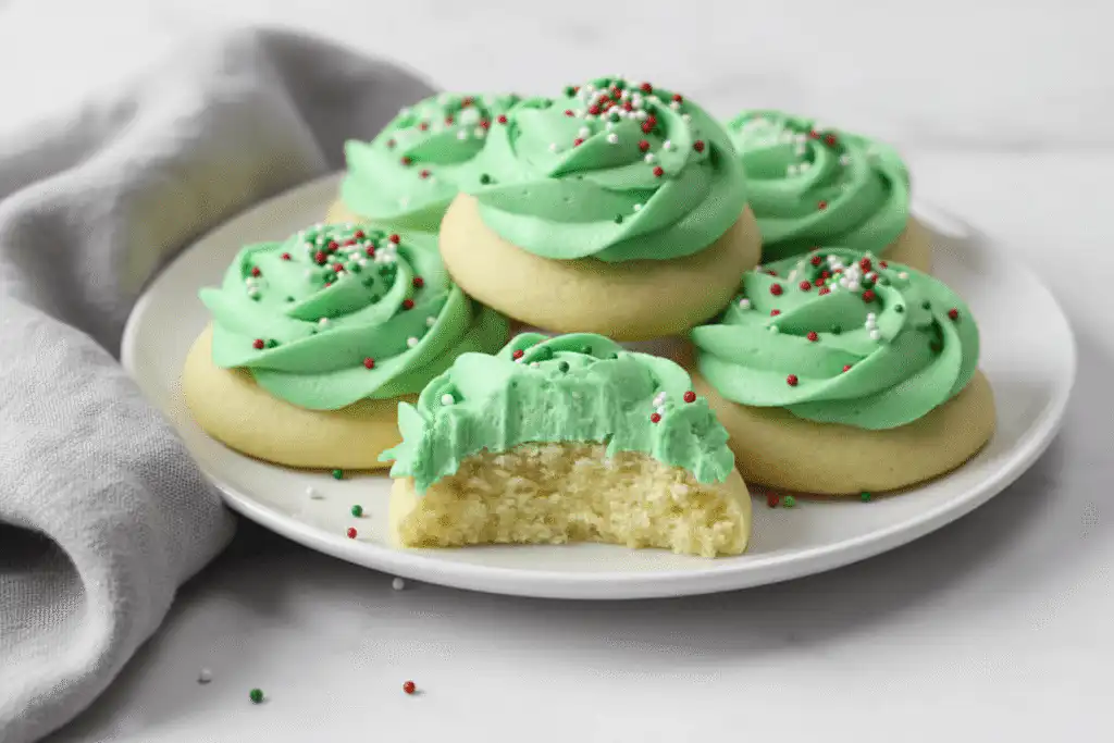 soft frosted sugar cookies