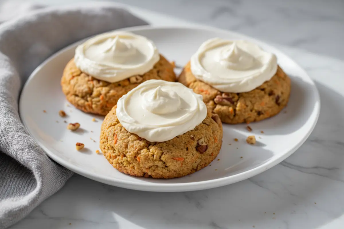 Soft Carrot Cake Cookies With Cream Cheese Frosting