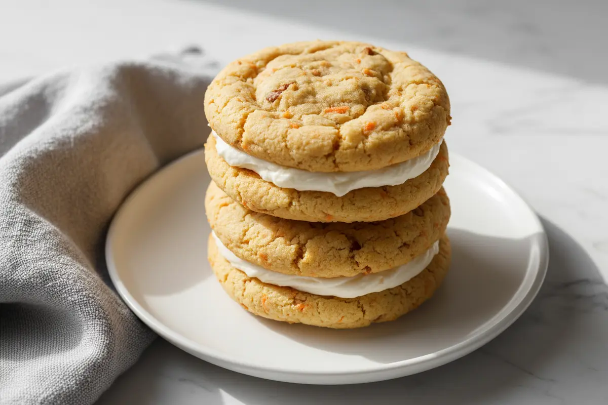Soft Carrot Cake Cookies with Cream Cheese Filling