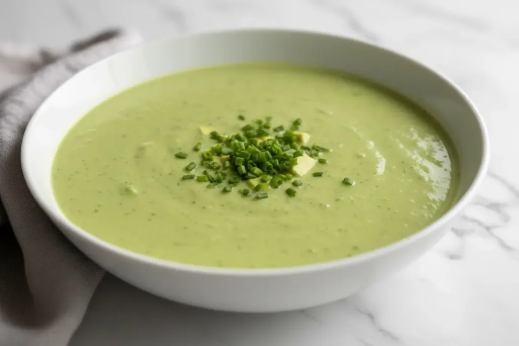chilled cucumber avocado soup